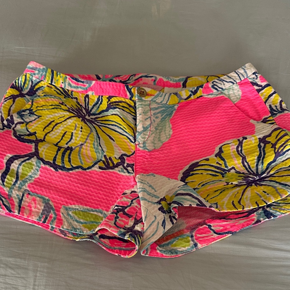 Lilly Pulitzer Hot Pink & Yellow Floral shorts